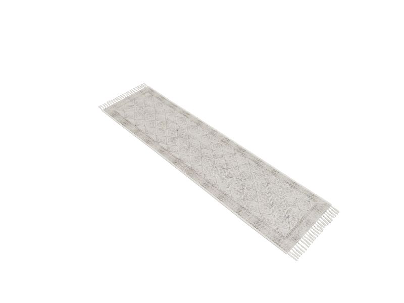 allen + roth 2 x 8 Black Indoor Geometric Global Runner Rug at