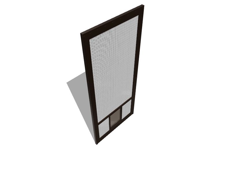 LARSON Pet Breeze 36in x 81in Brown Aluminum Hinged Screen Door with