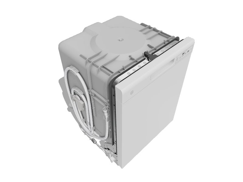 GE Dry Boost Front Control 24in BuiltIn Dishwasher (White) ENERGY