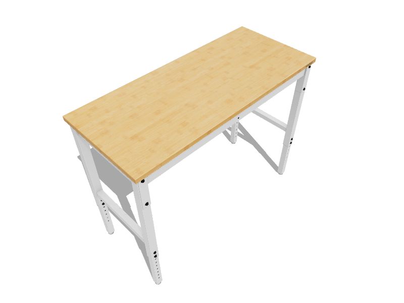 NewAge Products 56in L x 43in H White Bamboo Adjustable Height