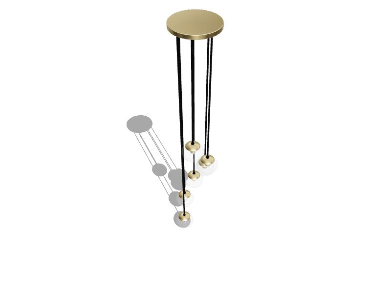 Origin 21 Greenwich 6Light Brushed Gold Modern/Contemporary Clear