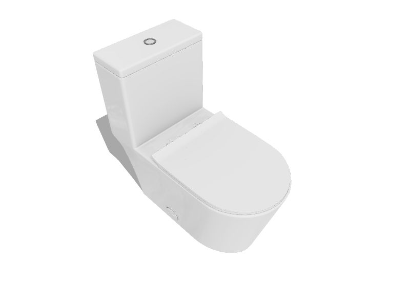 Swiss Madison Dreux White Elongated Standard Height Soft Close Toilet