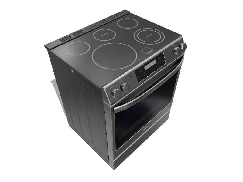 Midea 30in Smooth Surface 5 Elements 6.3cu ft SelfCleaning Air Fry