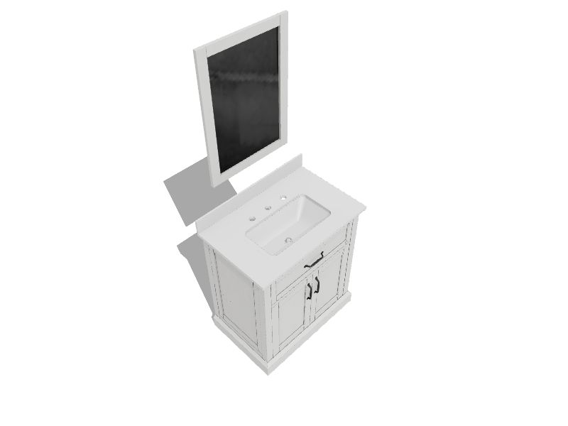 Style Selections Rowan 30in Antique White Undermount Single Sink