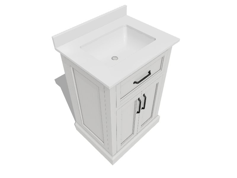 Style Selections Rowan 24in Antique White Undermount Single Sink