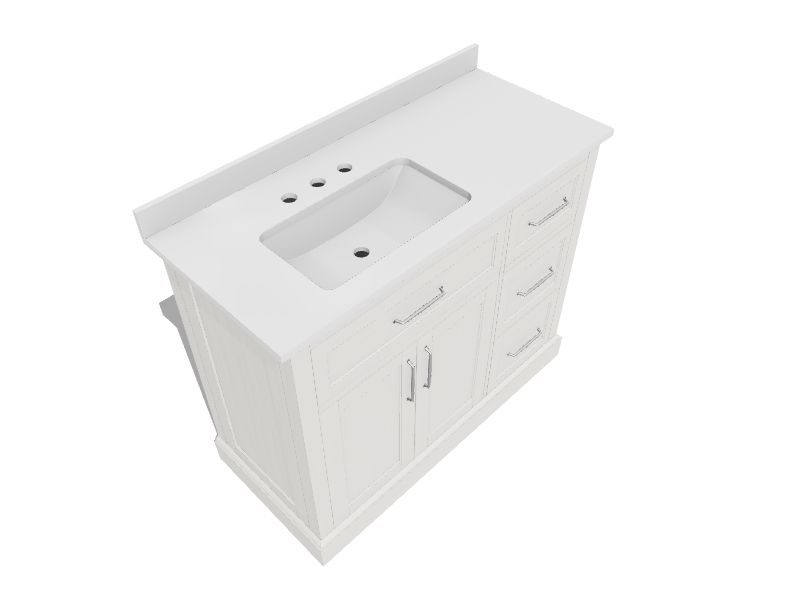 Style Selections Rowan 42in Antique White Undermount Single Sink