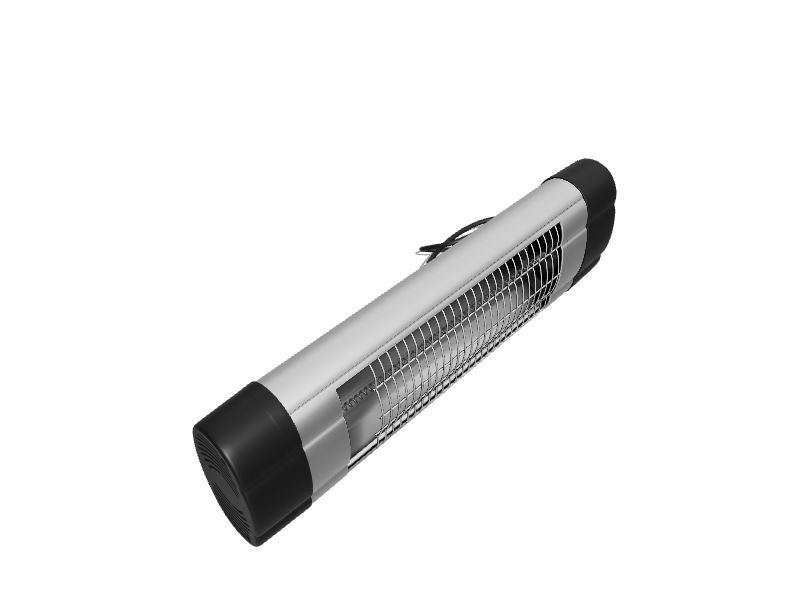 Comfort Zone 5120BTU 120Volt Black Carbon Fiber Electric Patio Heater in the Electric Patio