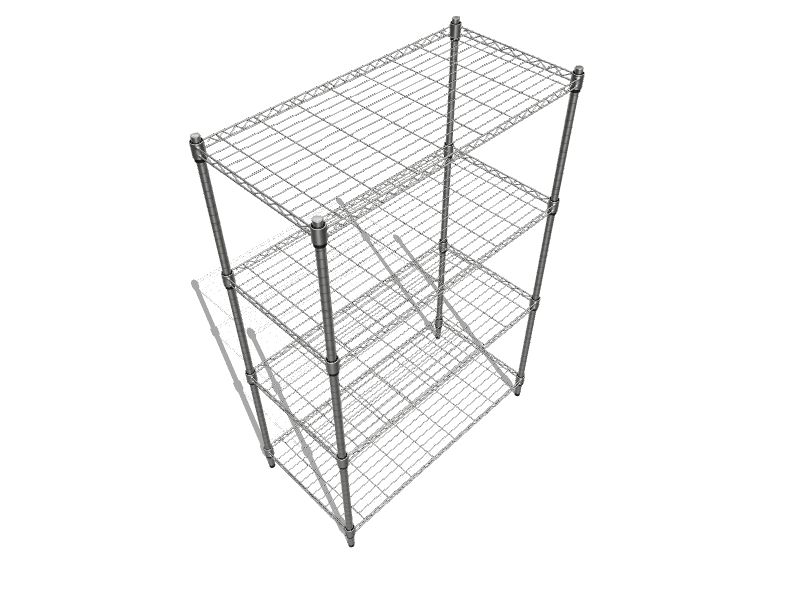 Quantum Storage Systems Wire 4 Utility Shelving Unit (48in W x 24in D