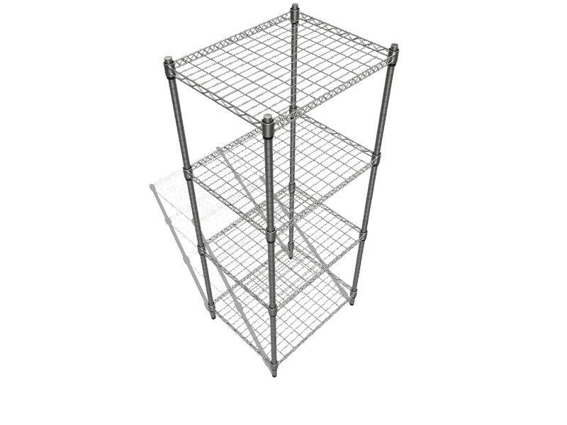 Quantum Storage Systems Wire 4 Utility Shelving Unit (30in W x 24in D