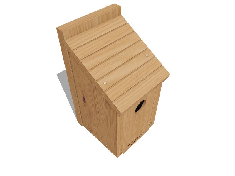 National Audubon Society 11.75in H Unfinished Wood Bluebirds Nesting