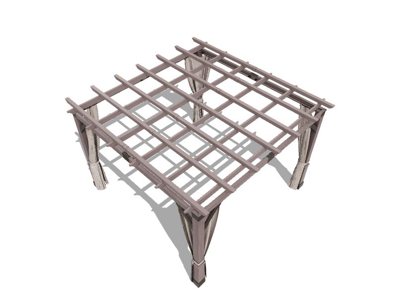 allen + roth Riverpointe 12ft W x 12ft L x 8ft H Gray Metal