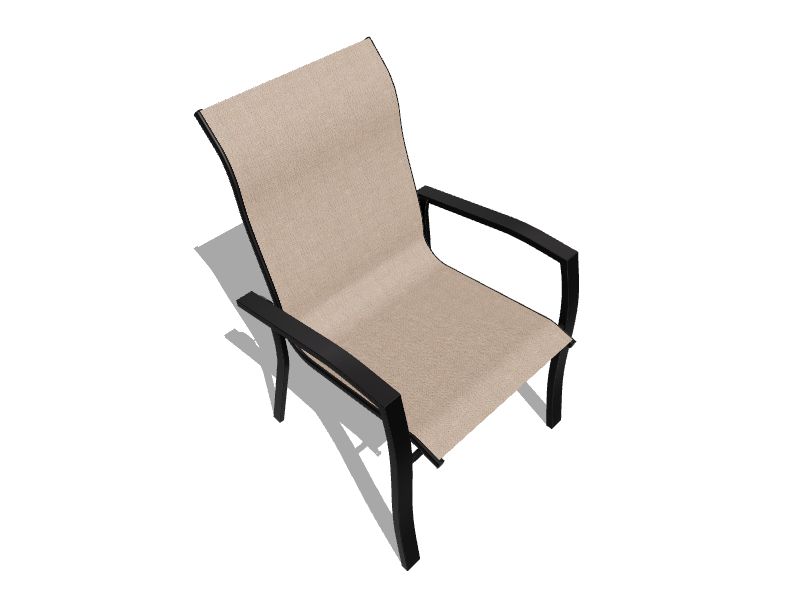 Style Selections Pelham Bay Stackable Black Steel Frame Stationary