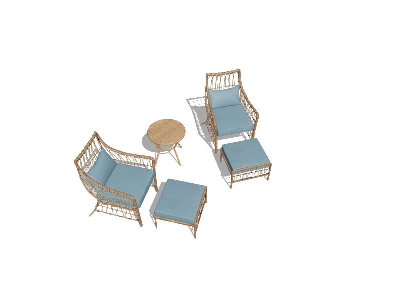 Style Selections Lilywood 5Piece Woven Patio Conversation Set with