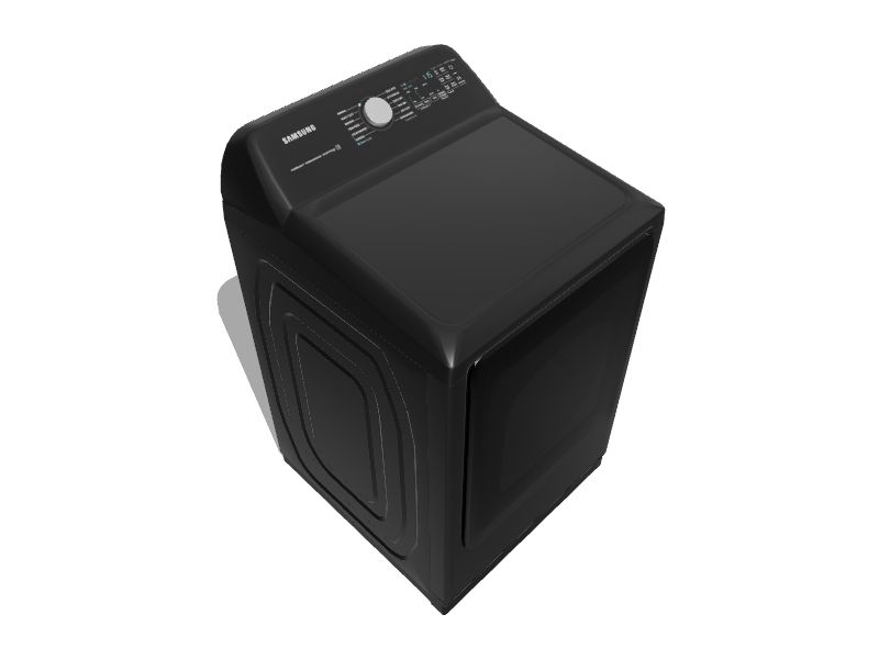 Samsung 7.4cu ft Reversible Side Swing Door Steam Cycle Smart Gas