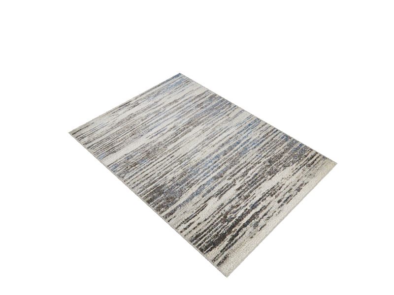Origin 21 Blue Lines 5 x 7 Gray/Blue Indoor Stripe Area Rug at