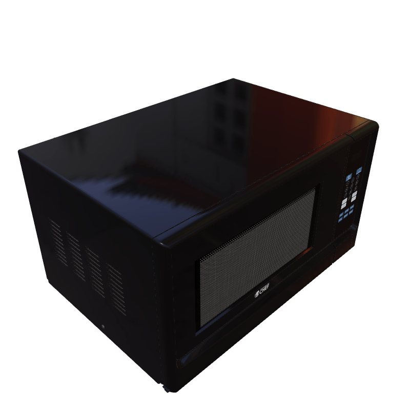 Commercial Chef 1.4cu ft 1100Watt Countertop Microwave (Black) in the