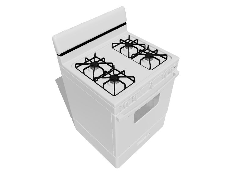 Hotpoint 30in 4 Burners 4.8cu ft Freestanding Natural Gas Range (White) in the Single Oven Gas