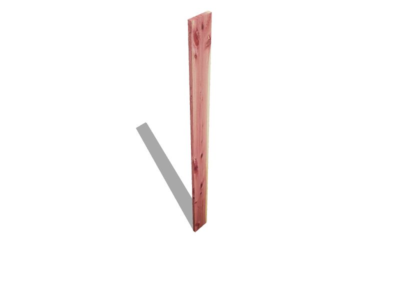 Midwest Cedar 5/8in x 51/2in x 6ft Eastern Red Cedar Flattop Fence