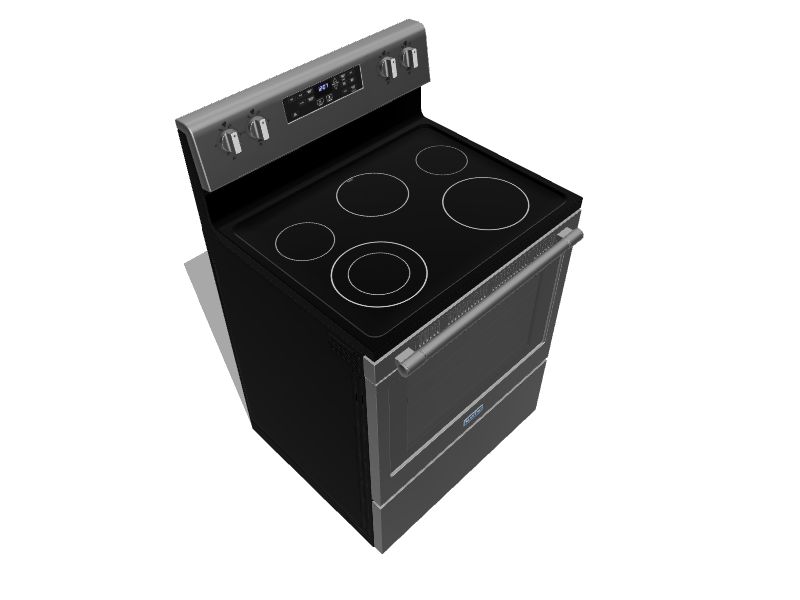 Maytag 30in Smooth Surface 5 Elements 5.3cu ft Steam Cleaning Freestanding Electric Range