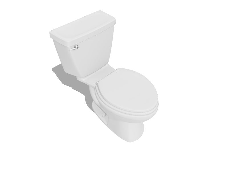 American Standard Cadet 3 White Round Standard Height 2piece WaterSense Toilet 12in RoughIn 1
