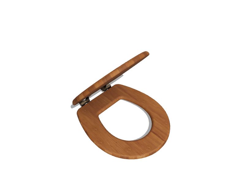 Home & Garden Mayfair 9401NI568 Round Solid Bamboo Toilet Seat with