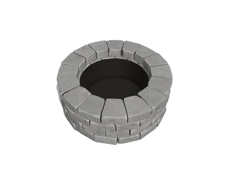 Nantucket Pavers Oxford 47in x 16in Concrete Fire Pit Kit at