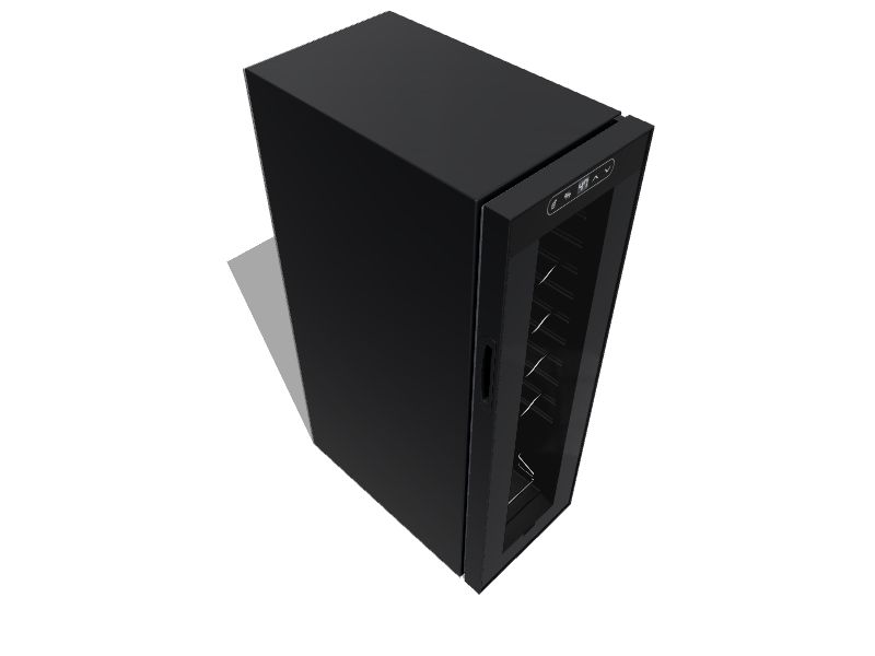 Schmecke 9.9in W 12Bottle Capacity Black Freestanding Wine Cooler in