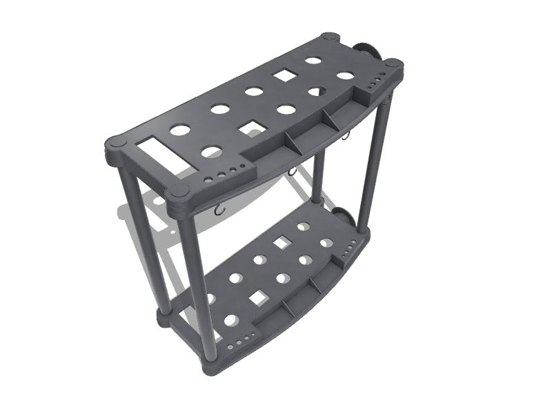 J. Terence Thompson Plastic Utility Shelving Unit (32.75in W x 14in D x 30.25in H), Black, in