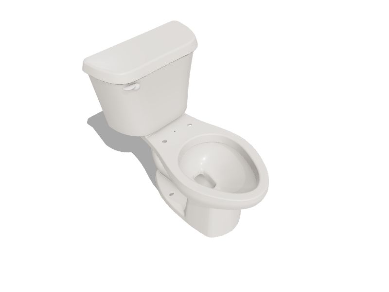 American Standard Colony White Elongated Standard Height 2piece Toilet