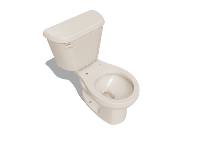 American Standard Colony Bone Round Standard Height 2piece Toilet 12in RoughIn 1.6GPF in the