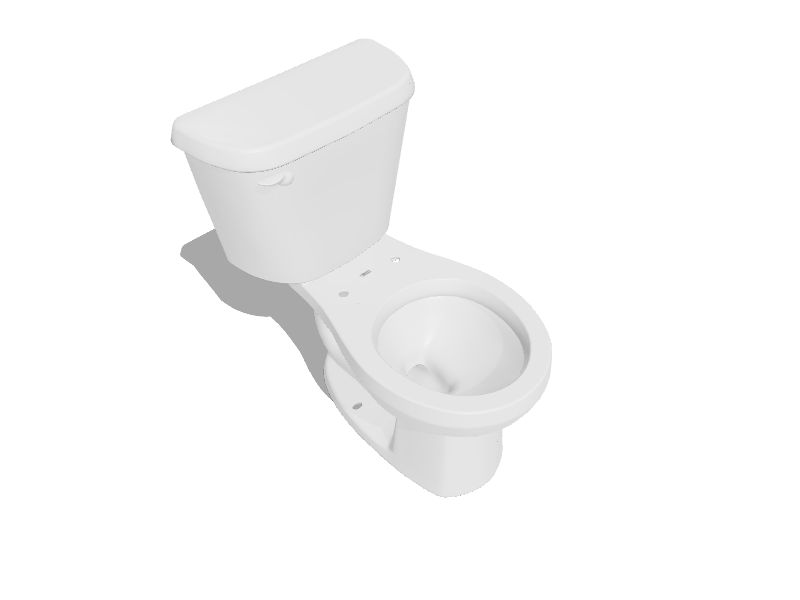 American Standard Colony White Round Standard Height 2piece Toilet 12