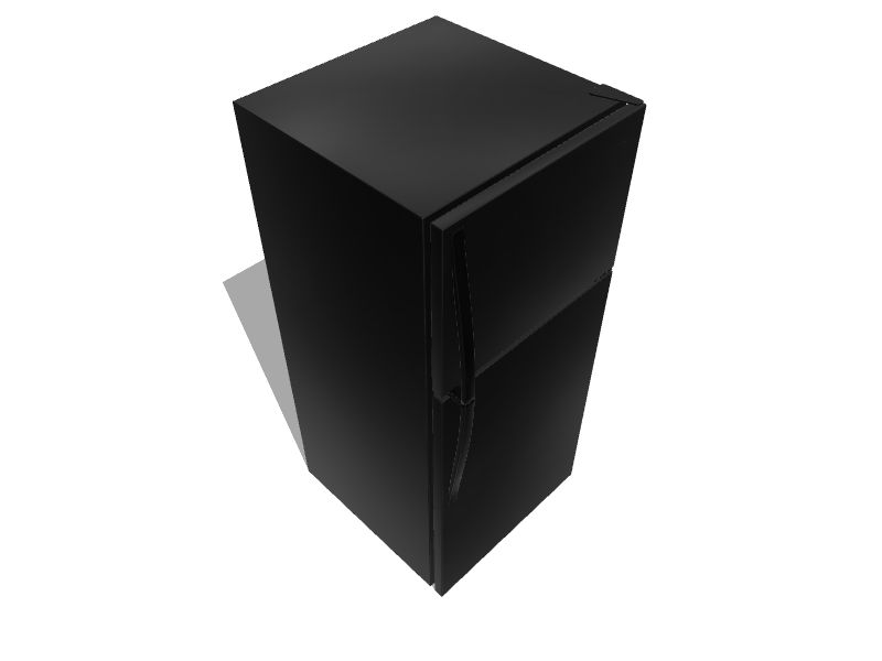 Whirlpool 14.3cu ft TopFreezer Refrigerator (Black) in the TopFreezer Refrigerators