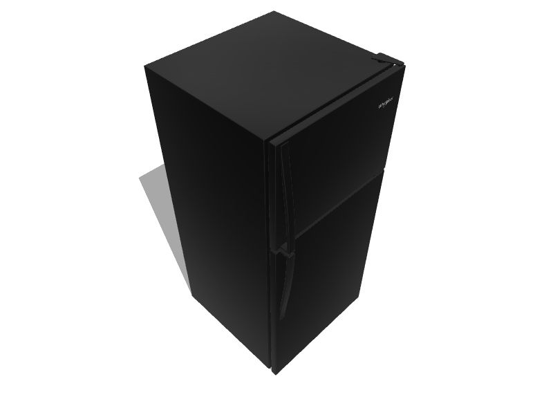 Whirlpool 18.2cu ft TopFreezer Refrigerator (Black) in the Top