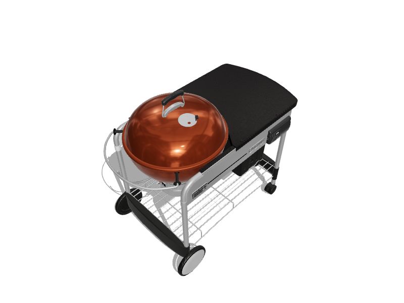 er Performer Deluxe 22in W Copper Kettle Charcoal Grill in the