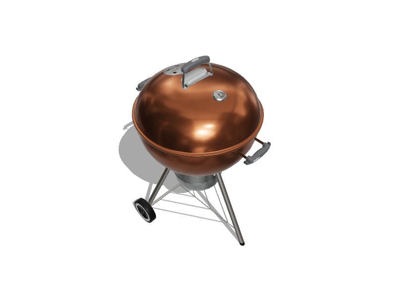 er Original Kettle Premium 22in W Copper Kettle Charcoal Grill in