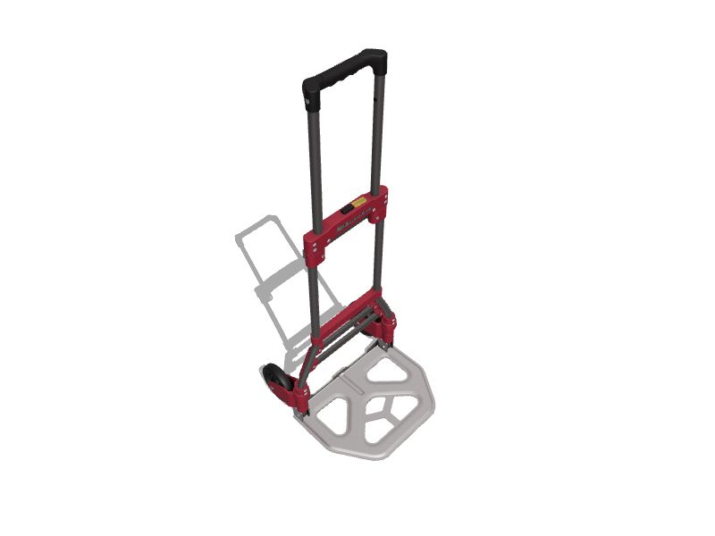 Milwaukee 150lb 2Wheel Red Steel Folding Hand Truck in the Hand