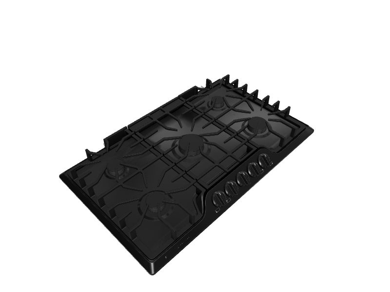 Frigidaire Gallery 36in 5 Burners Black Gas Cooktop at