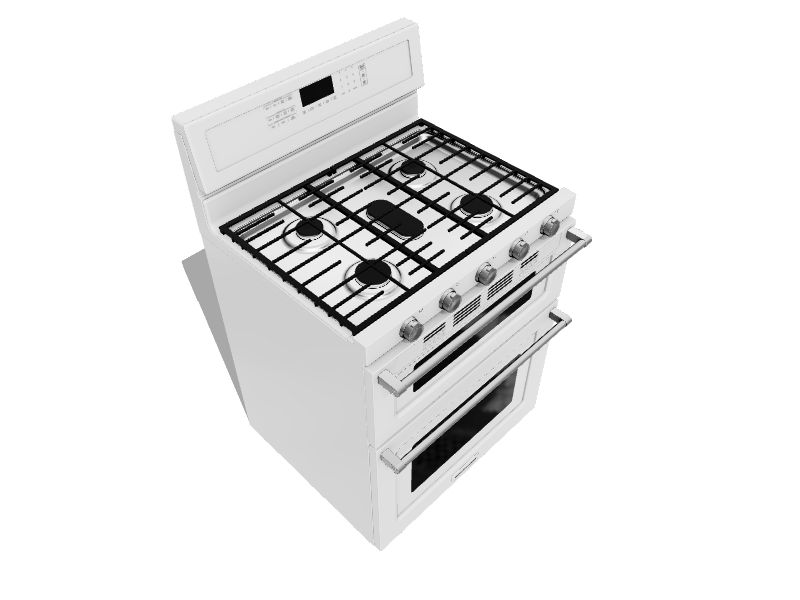 KitchenAid 30in 5 Burners 3.9cu ft / 2.1cu ft Selfcleaning Convection Oven Freestanding