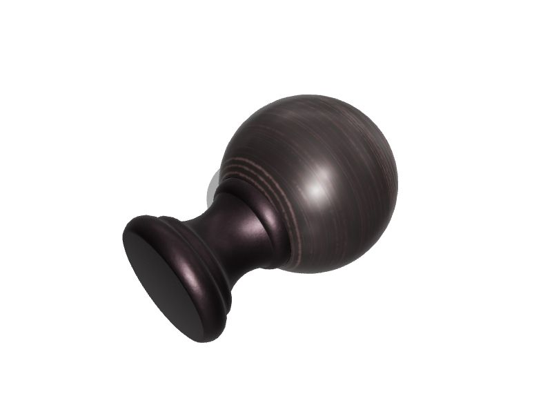 allen + roth 2Pack Oil Rubbed Bronze Steel Curtain Rod Finials in the