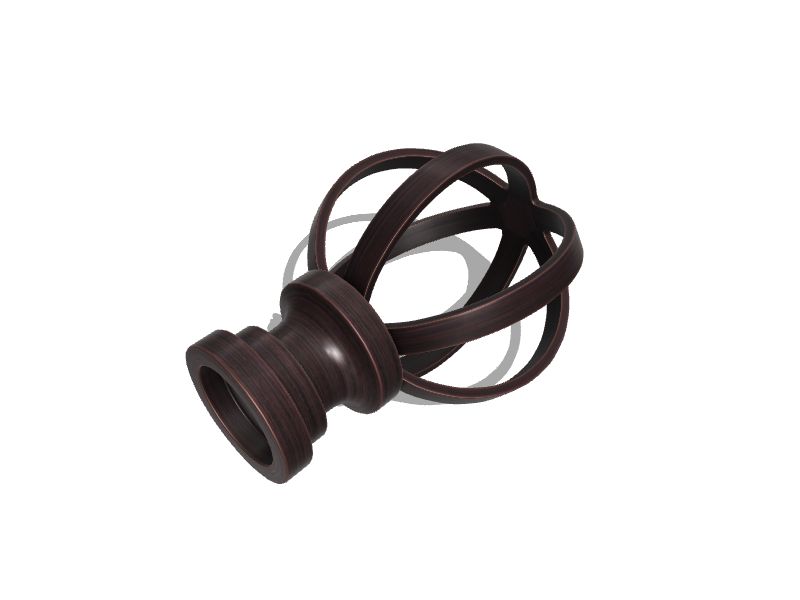 allen + roth 2Pack OilRubbed Bronze Steel Curtain Rod Finials in the