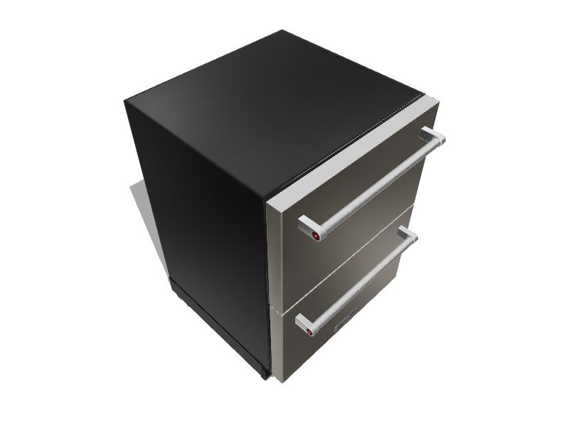 KitchenAid 24in BuiltIn 2Drawer Refrigerator (Stainless Steel) at