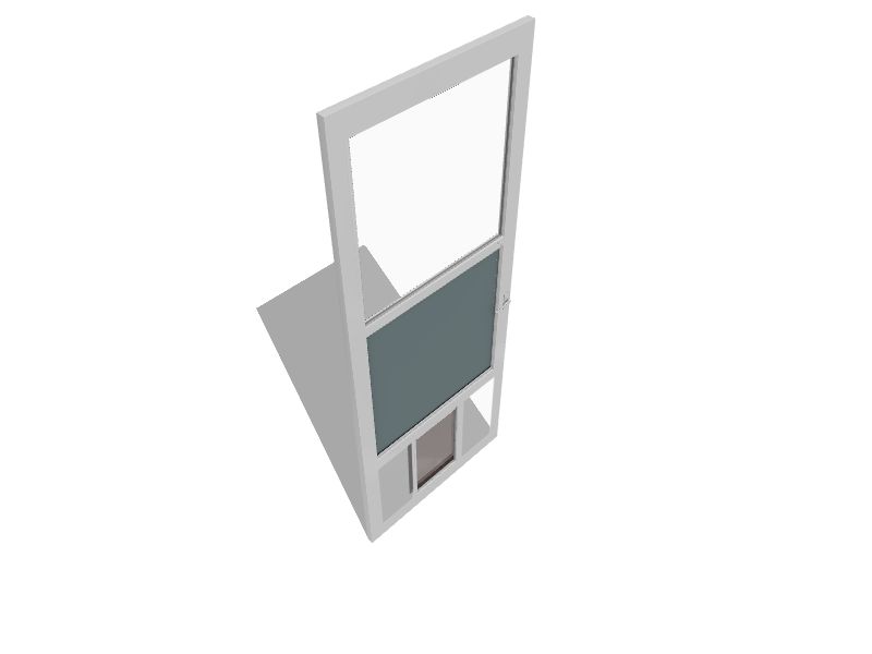 LARSON Pet View 32in x 81in White FullView Aluminum Storm Door at