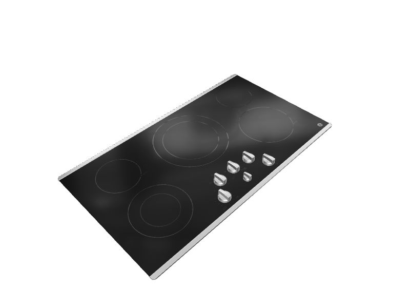 GE 36in 5 Elements Smooth Surface (Radiant) Stainless Steel Electric