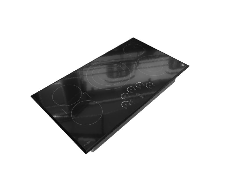 GE Profile 36in 5 Elements Smooth Surface (Radiant) Black Electric Cooktop at