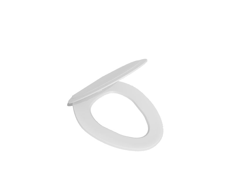 KOHLER Rutledge Plastic White Elongated Soft Close Toilet Seat in the