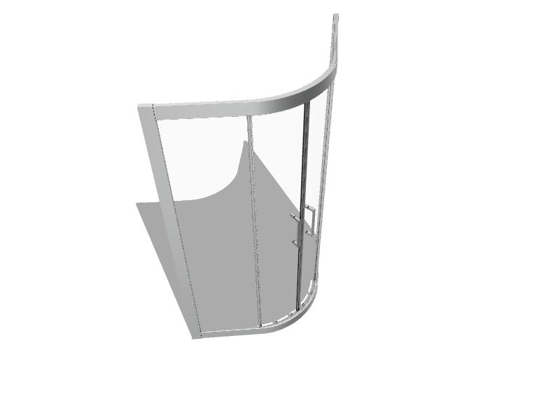 American Standard Axis 38in x 72in Double Framed Curved Chrome Soft