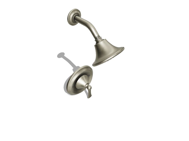 Moen Wynford Brushed Nickel 1handle Single Function Round Shower