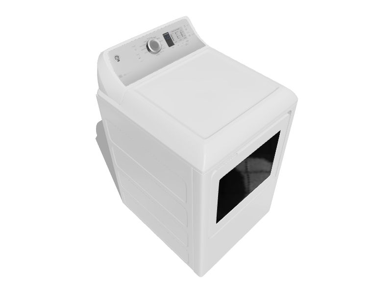 GE 7.4cu ft Reversible Side Swing Door Gas Dryer (White) ENERGY STAR