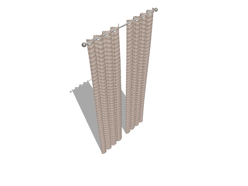 allen + roth 95-in Linen Polyester Room Darkening Grommet Single