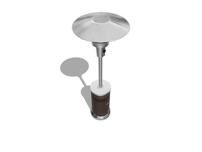 Garden Treasures 47000BTU Mocha Steel Floorstanding Liquid Propane